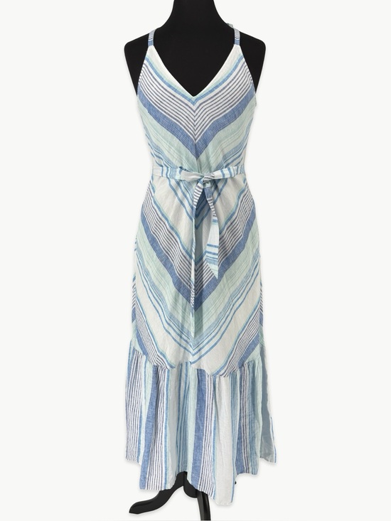 Tommy Bahama Dresses & Skirts - Tommy Bahama Ocean Reverie Maxi Dress Size Small Linen Stripe NWT Resort Beach